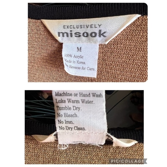 Misook tan knit cardigan size medium - Picture 4 of 11